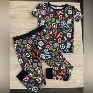 Colorful Alphabet Kids Pajamas, Fletch Brand 3T